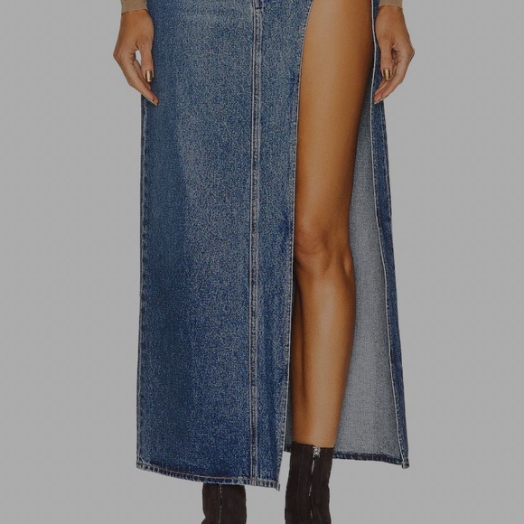 Blue Maxi Pencil Skirt with Slit for Casual Nights worn 2 Hours siz 32 - Picture 1 of 4